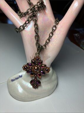 Kirks Folly Glory Cross Purple and Orange Called Faithful Fuschia